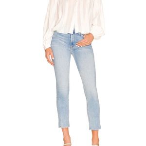 MOTHER The Mid Rise Dazzler Flood in Sweet Petals